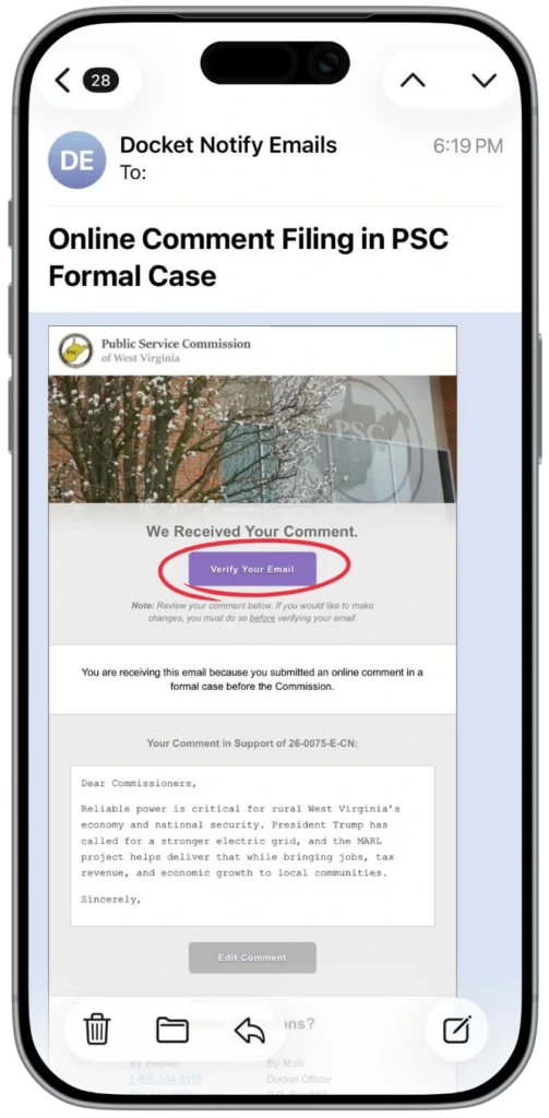 PSC EMAIL Confirmation